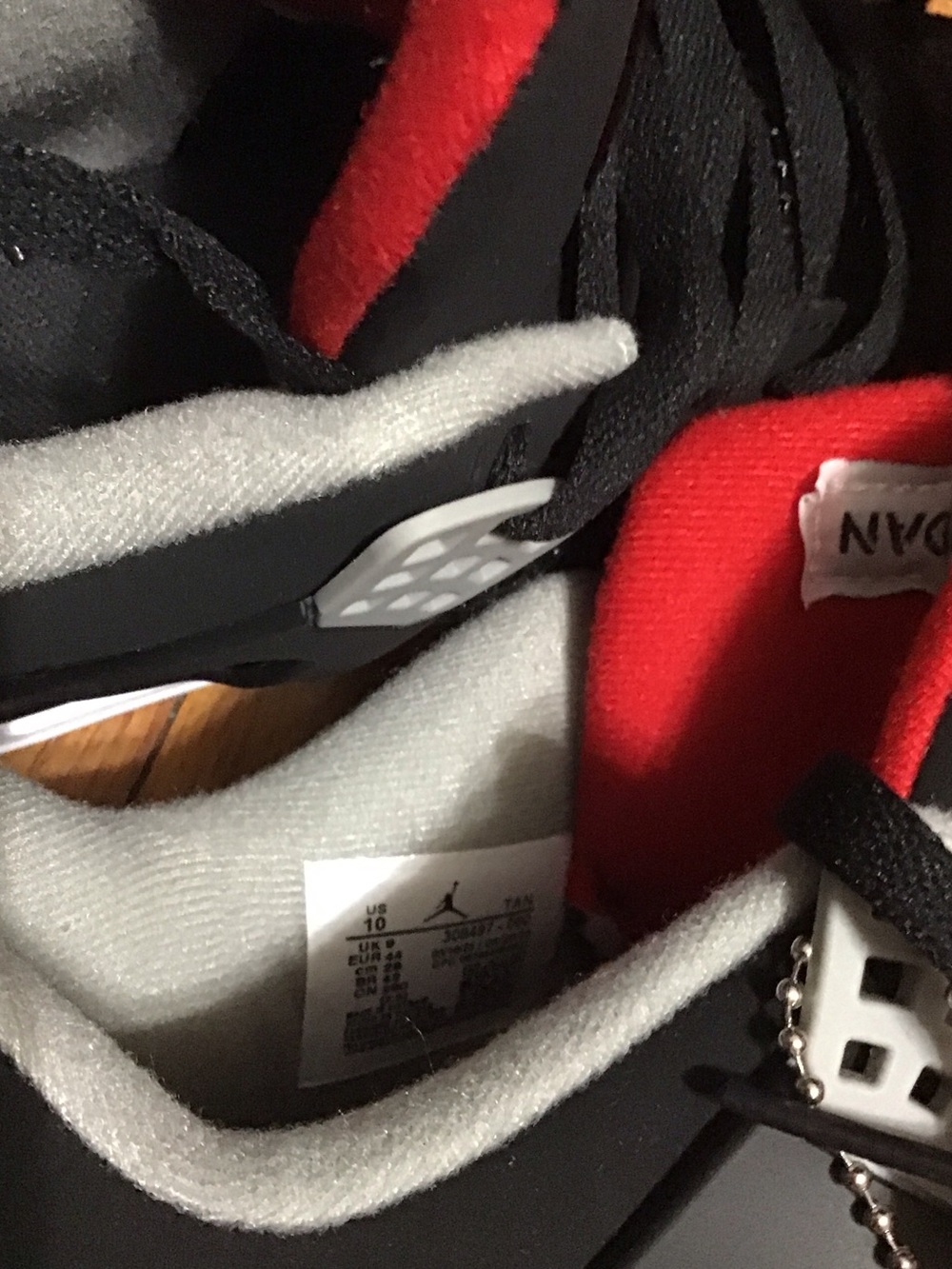 Jordan Black and Red Retro Basketball Sneakers - Picture 4 of 5
